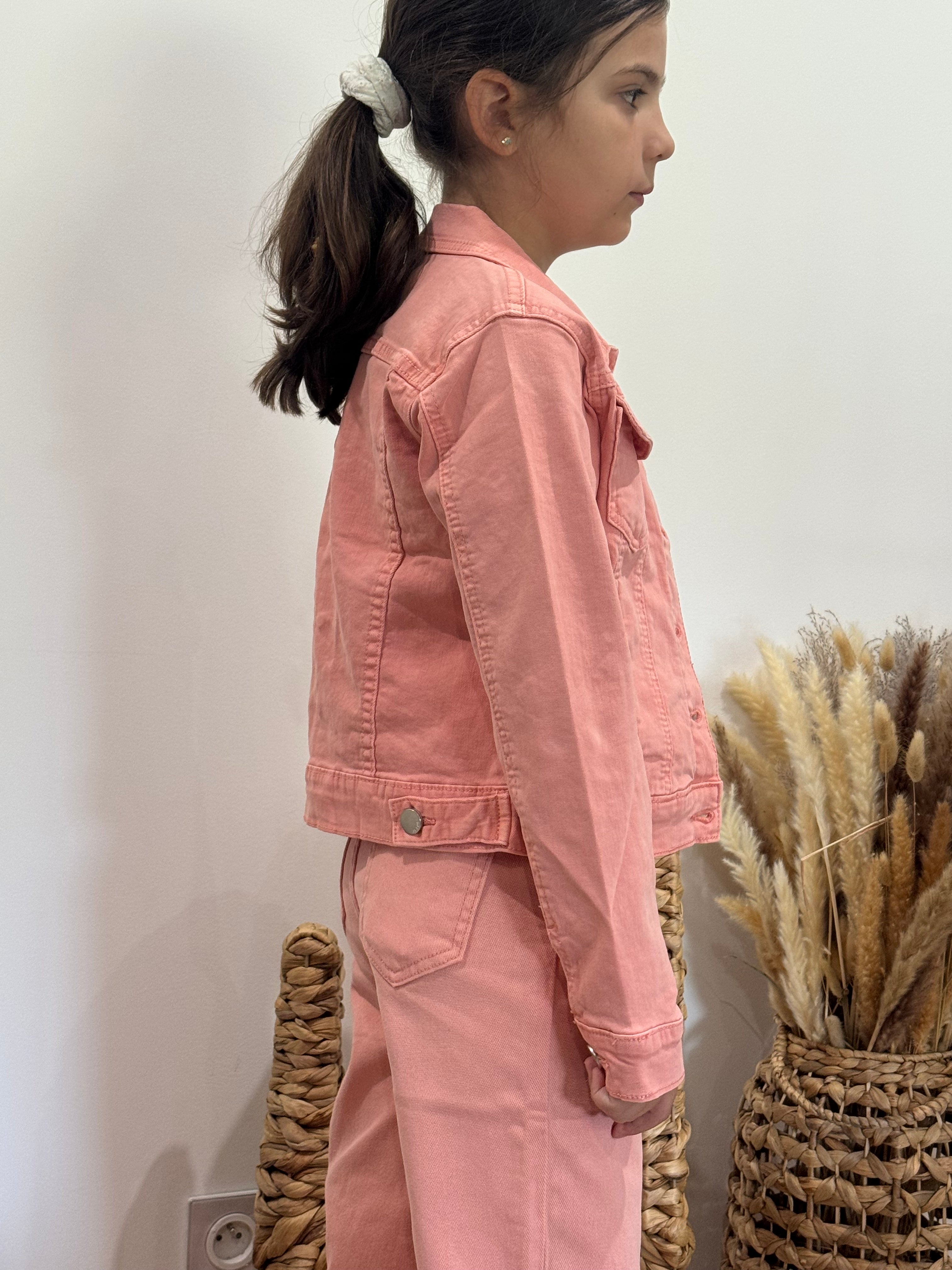 Veste en jean rose - fille